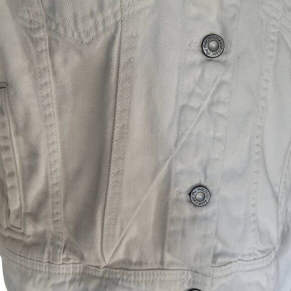 Free People We The Free Rumors Denim Jacket – Ivory – Size - Picture 8 of 11